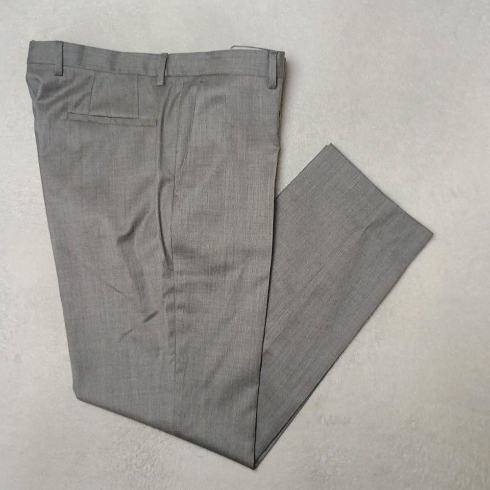 Hugo Boss Pants Men 36x32 Gray Genius Slim Dress Slacks Suit Trousers Work SPOT